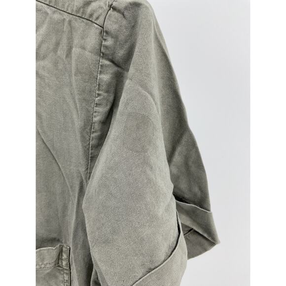 Bella Dahl 'Rolled' Green Tencel Lyocell Hem Utility Romper Size S - Picture 10 of 11